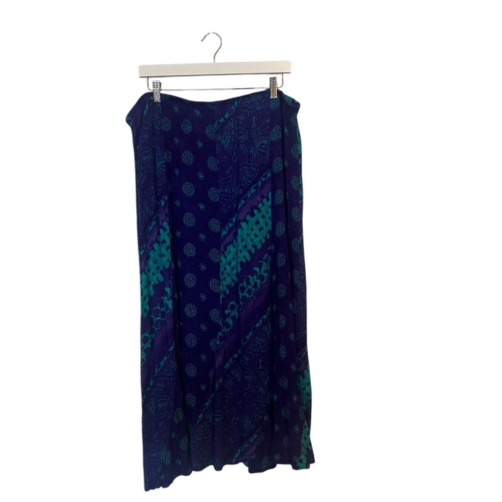 C.M. Shapes Purple & Blue Vintage Dress Size XL - Picture 3 of 6